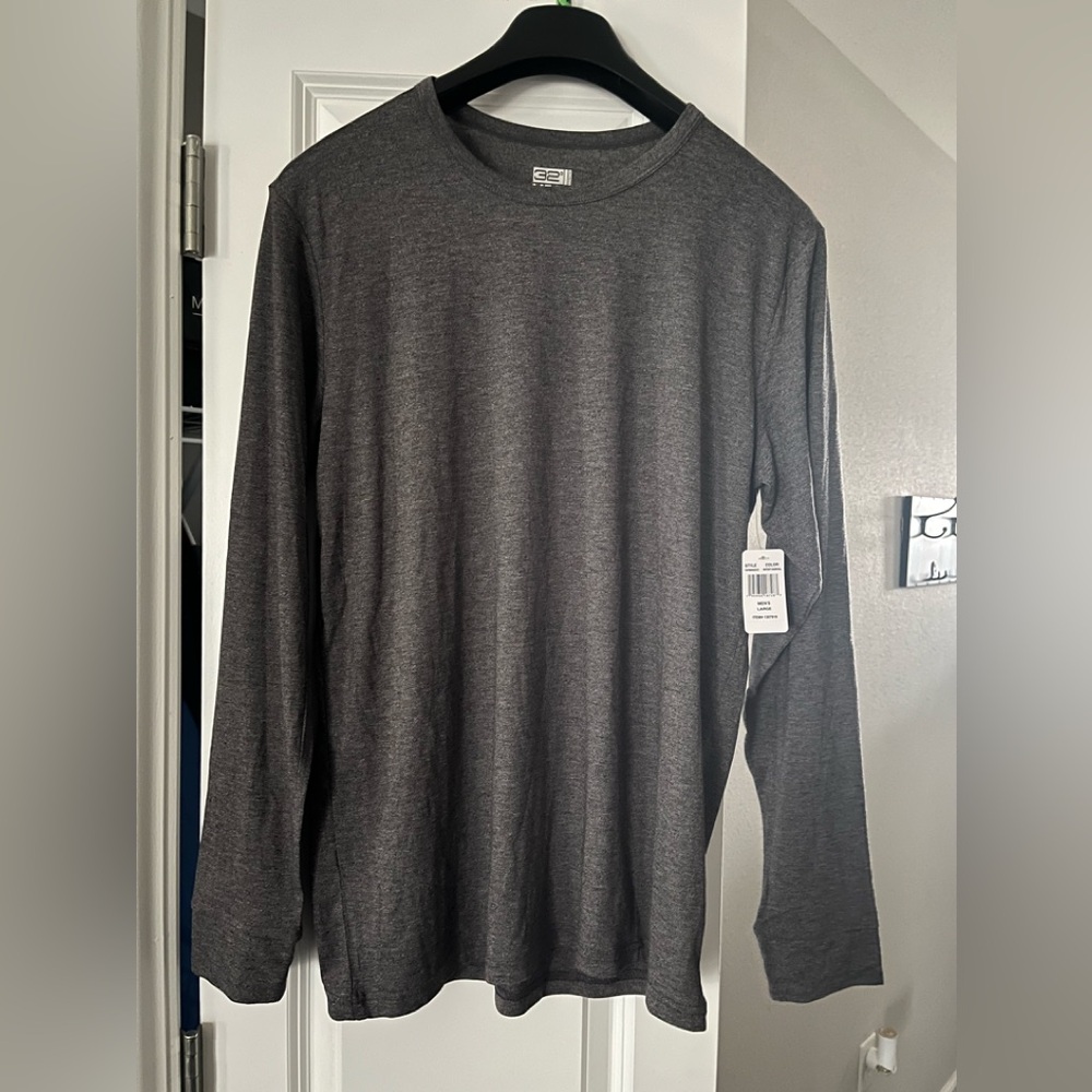 32 Degrees Charcoal Long Sleeve Tee